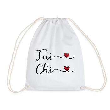 Tai Chi Herz - Turnbeutel - Weiß - Vorne