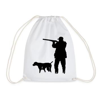 Hunter - Drawstring Bag - white - Front