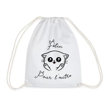 Feline for the other - Drawstring Bag - white - Front