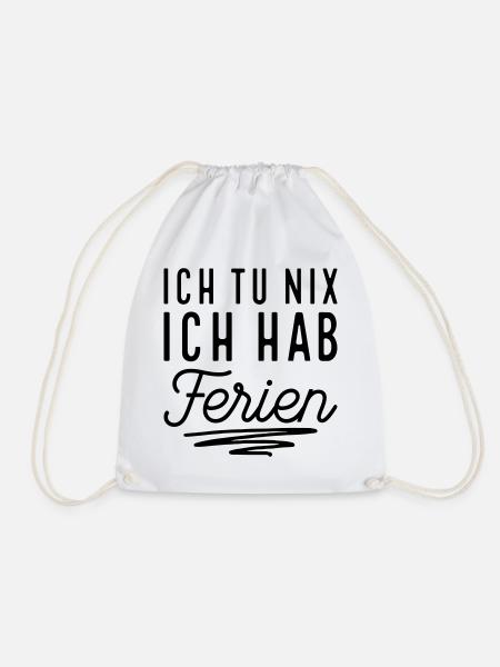 Endlich Ferien - Turnbeutel - Weiß
