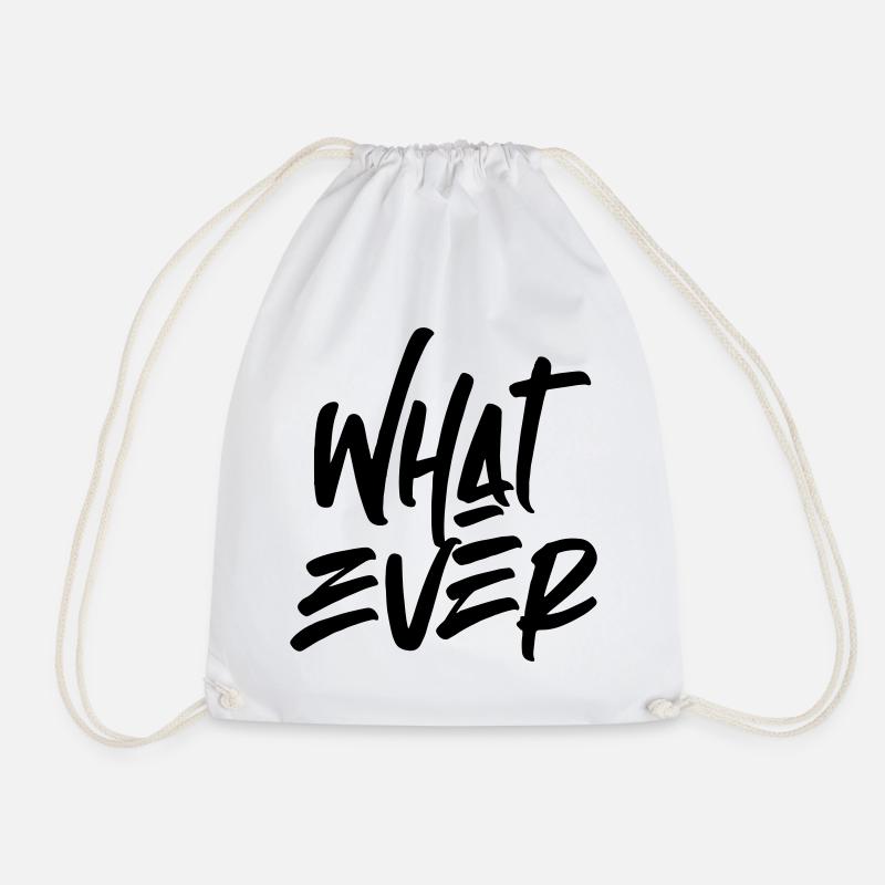 Whatever - Drawstring Bag - white