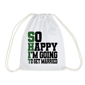 Drôle d’enterrement de vie de garçon Fiançailles Mariage Marié - Sac de sport léger - blanc - Devant