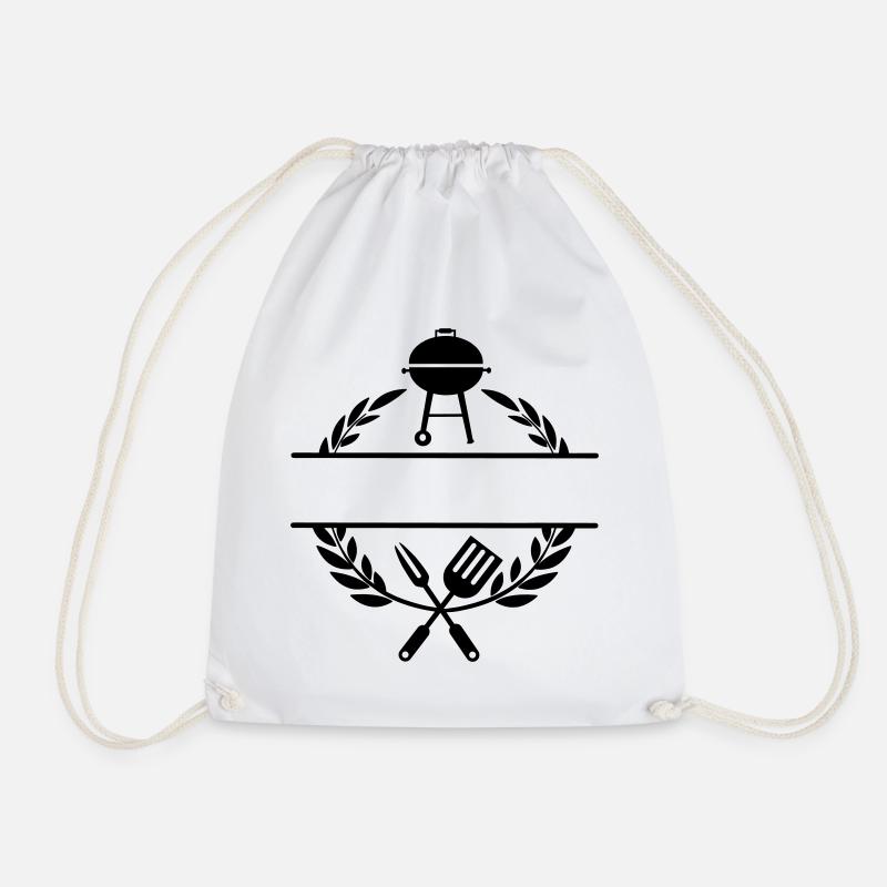 BBQ-Monogramm - Turnbeutel - Weiß