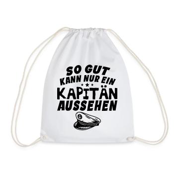 So gut kann nur ein Kapitän aussehen - Turnbeutel - Weiß - Vorne