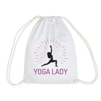 Yoga-Mädchen - Turnbeutel - Weiß - Vorne