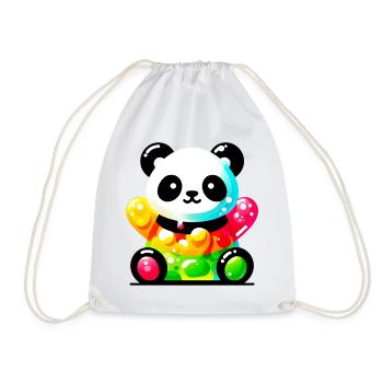Panda - Turnbeutel - Weiß - Vorne