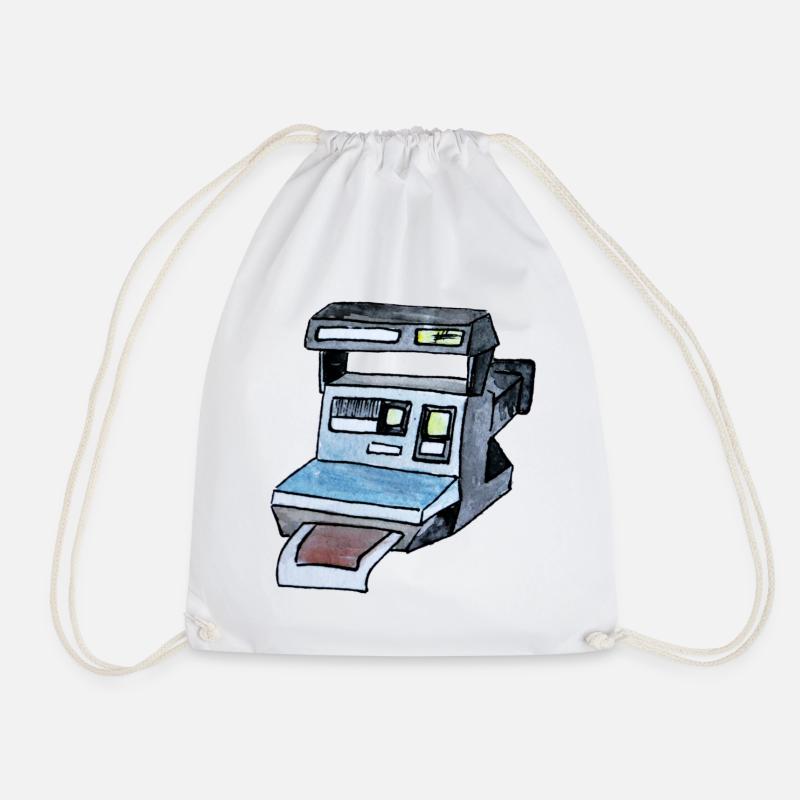 Camera - Drawstring Bag - white