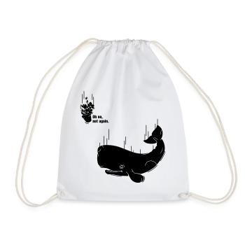 Petunia & Whale - Drawstring Bag - white - Front