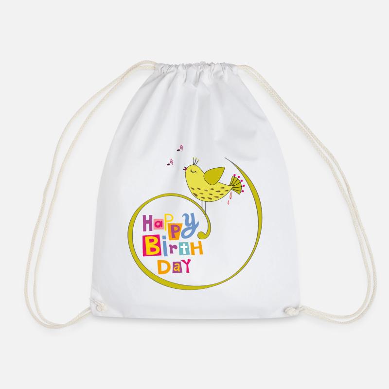Happy Birthday - Turnbeutel - Weiß