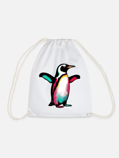 Pinguin - Turnbeutel - Weiß