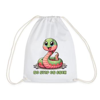 No Step on Snek : un signe d’avertissement hilarant - Sac de sport léger - blanc - Devant