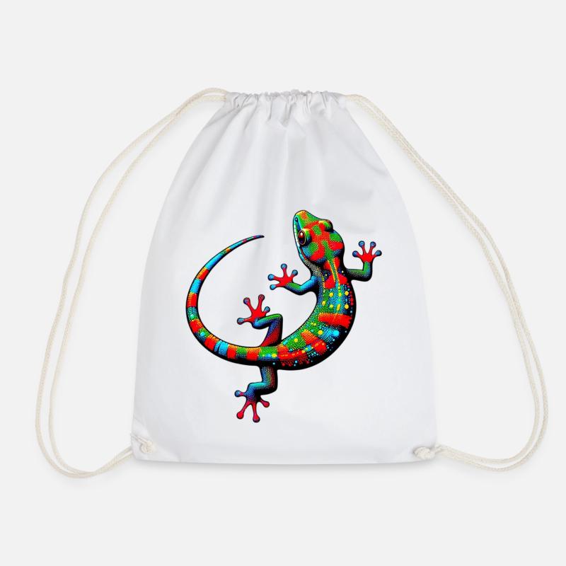 Gecko - Turnbeutel - Weiß
