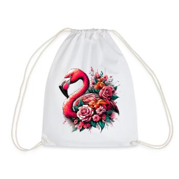 Flamingo - Turnbeutel - Weiß - Vorne