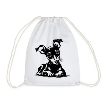 Pinscher nain - Sac de sport léger - blanc - Devant