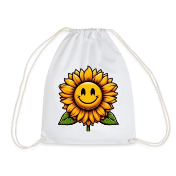 Sonnenblume - Turnbeutel - Weiß - Vorne