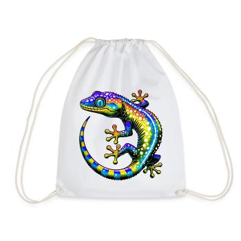 Gecko - Drawstring Bag - white - Front
