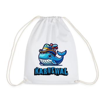 On the road in the carnival as a carnival - Drawstring Bag - white - Front