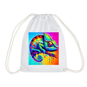 chameleon - Drawstring Bag - white - Front