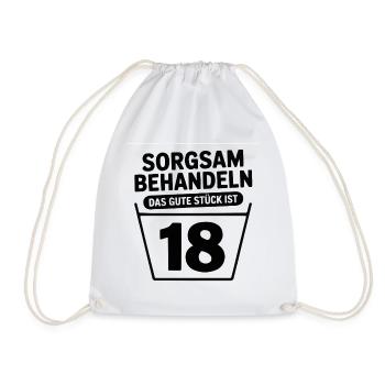 18e anniversaire – Traitez avec soin des choses drôles - Sac de sport léger - blanc - Devant
