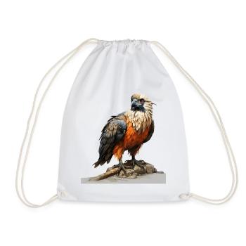 Colorful eagle sitting - Drawstring Bag - white - Front