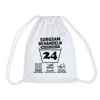 24e anniversaire – Traitez avec soin des choses drôles - Sac de sport léger - blanc - Devant