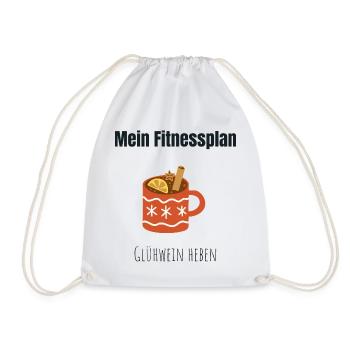 Glühweinheben ist mein Sport - Turnbeutel - Weiß - Vorne