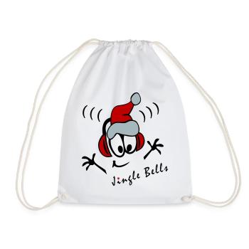 Christmas Carol DJ - Drawstring Bag - white - Front