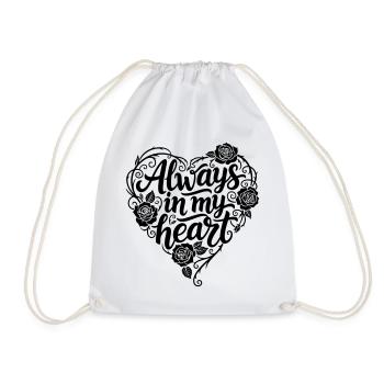 Tatouage Calligraphie Design Tu es ma paix - Sac de sport léger - blanc - Devant