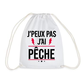 I Can't I Fished Humor Fishing - Drawstring Bag - white - Front