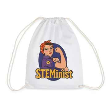 STEMinist Rosie Power - Turnbeutel - Weiß - Vorne