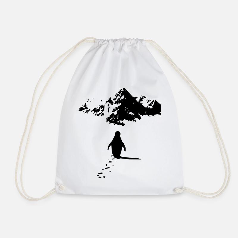 Einsamer Pinguin  - Turnbeutel - Weiß