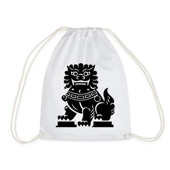 Lion chinois - Sac de sport léger - blanc - Devant