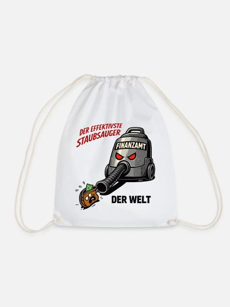Finanzamt Staubsauger - Turnbeutel - Weiß