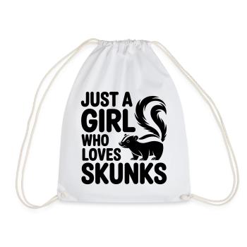 Fille moufette Juste une fille qui aime les moufettes - Sac de sport léger - blanc - Devant