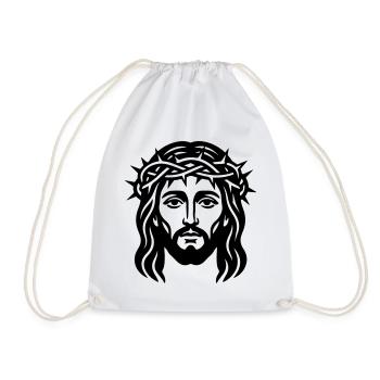 Jésus-Christ Head - Sac de sport léger - blanc - Devant