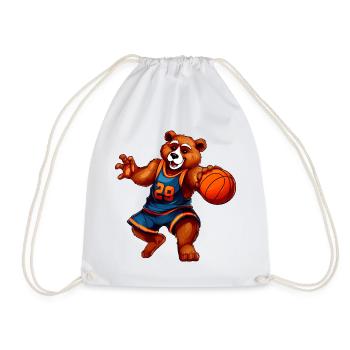 Bears Basketball - Drawstring Bag - white - Front
