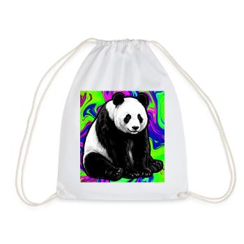 panda - Sac de sport léger - blanc - Devant