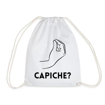 Capiche – Verstehst du? - Turnbeutel - Weiß - Vorne