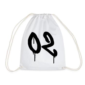 Nombre 02 Style Graffiti Urbain - Sac de sport léger - blanc - Devant