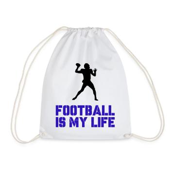 Football is my Life - Drawstring Bag - white - Front