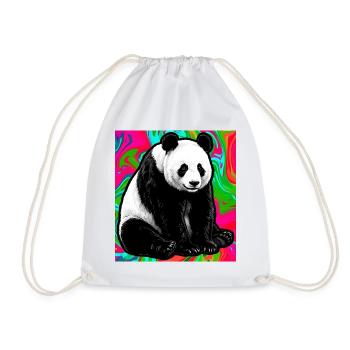 panda - Sac de sport léger - blanc - Devant