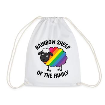 Mois de la fierté LGBTQ - Le mouton arc-en-ciel de ma famille - Sac de sport léger - blanc - Devant