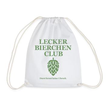 Lecker Bierchen Club - Durst kennt keine Uhrzeit - Turnbeutel - Weiß - Vorne