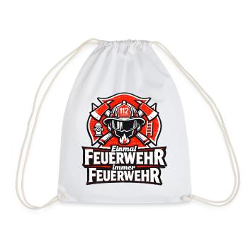 Einmal Feuerwehr, immer Feuerwehr - Turnbeutel - Weiß - Vorne