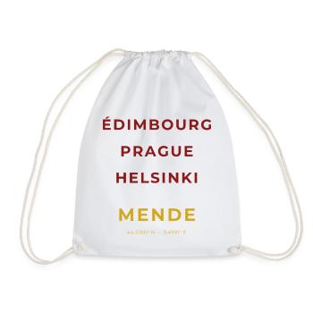Mende Lozère - Edimbourg - Prague - Helsinki - Sac de sport léger - blanc - Devant