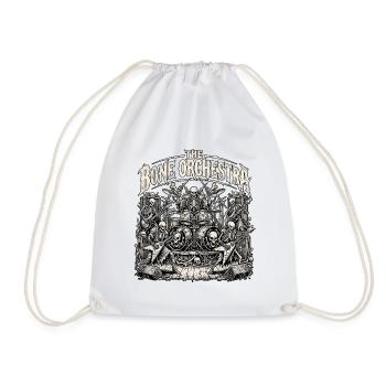 Heavy Metal Skeleton Band - Drawstring Bag - white - Front