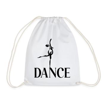 Ballerina Dancing Dance - Drawstring Bag - white - Front