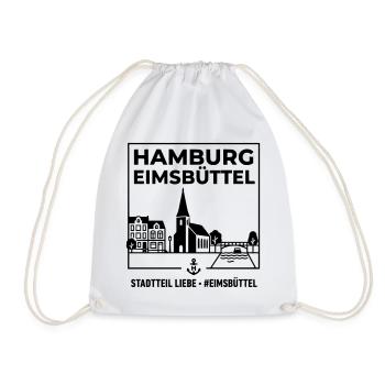 Hamburg Eimsbüttel - Turnbeutel - Weiß - Vorne