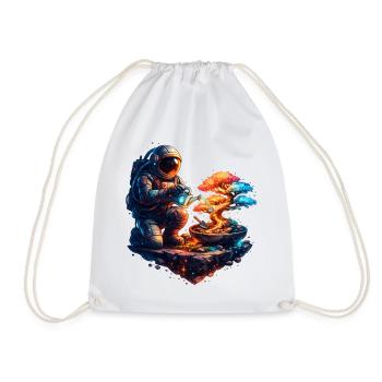 Cosmic Gardener Bonsai - Drawstring Bag - white - Front