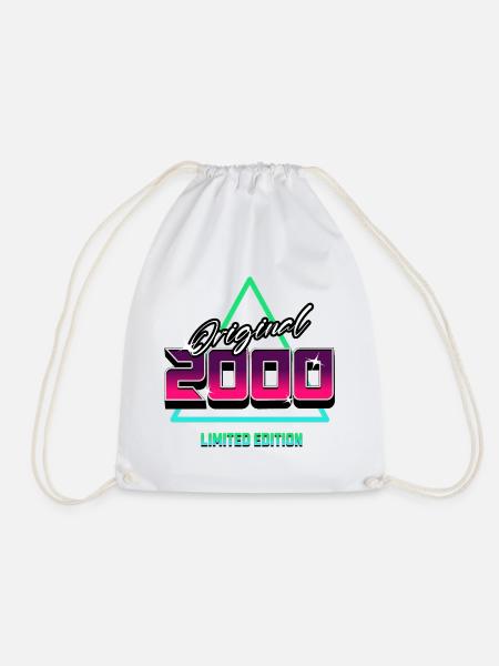 Original 2000 – Y2K Retro Neon Kult Motiv - Turnbeutel - Weiß